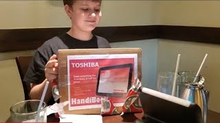 Levi gets a Toshiba HandiBook for his birthday PRANK [upl. by Rosalba]