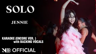 JENNIE  SOLO REMIX  KARAOKE EASY LYRICS ENCORE VER  WITH BACKING VOCALS [upl. by Tierney]