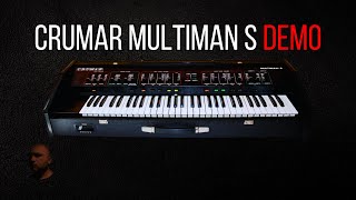 Crumar Multiman S Orchestrator Vintage String Machine Synthesizer Review [upl. by Olshausen583]