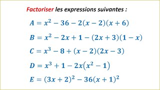 Exercice 6 dans la FACTORISATION ► ENSEMBLES DE NOMBRES ► TRONC COMMUN SCIENTIFIQUE ET TECHNOLOGIQUE [upl. by Ecyle]