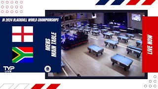 England v South Africa 3  Mens  2024 BI World Blackball Championship Bridlington Spa [upl. by Kcirrek984]