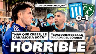 REACCIÓN CON LOS HINCHAS  RACING 01 SARMIENTO [upl. by Arerrac849]