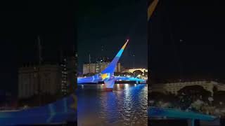 Luces Puente de la mujer Puerto Madero Argentina🇦🇷 argentina light puertomadero beautiful [upl. by Lednem]