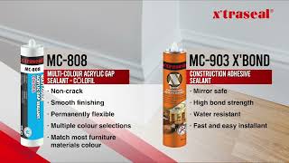 xtraseal MC808 MultiColour Acrylic Gap Sealant MC903 xBond Construction Adhesive Sealant [upl. by Ahsit114]