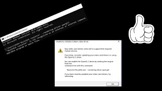 How to fix the Vulkan video driver error and external and internal command not recognised working [upl. by Eirised]
