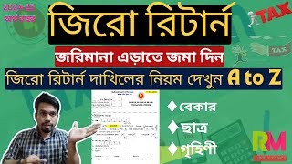 Income Tax Return Filing 202425  Zero Tax Return Filing amp Guidelines Step by Step in Bangla [upl. by Bari]