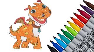 Wallykazam Norville Coloring page 2017 New HD Video for Kids [upl. by Surovy128]