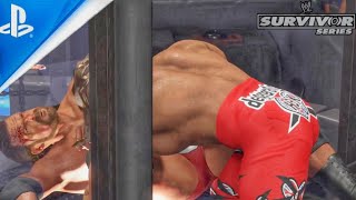 WWE Elimination Chamber Match 2002  WWE 2K24 PS5 Gameplay [upl. by Ydnic]