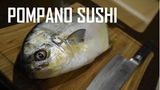 How to Fillet Fish for Sushi and Sashimi  Fresh Pompano [upl. by Ymaj]