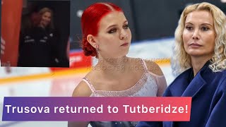 Alexandra Trusova returned to Eteri Tutberidze why does the coach meet the skater near the side [upl. by Whitnell313]