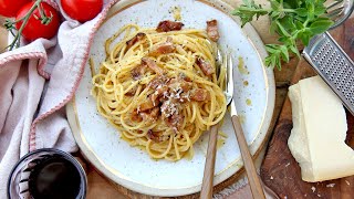 10 Minute Classic Carbonara Recipe  with Laura Vitale and Uncle Tony [upl. by Duleba829]