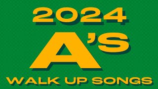 Oakland As Walk Up Songs 2024 [upl. by Nuajed154]