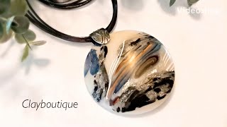 Polymer Clay Faux Dendritic Agate [upl. by Dahsraf]