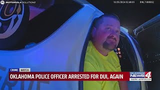 Oklahoma police officer arrested for DUI again [upl. by Cerallua]