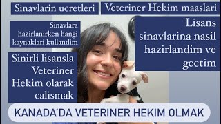 Kanada’da Veteriner Hekim olmak Lisans sinavlarini nasil gectim Sinirli lisansla calismak [upl. by Ellehsem]