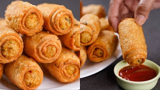 POTATO ROLL SAMOSA  ALOO SAMOSA  EASY POTATO SNACKS  N’Oven [upl. by Aiehtela]