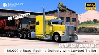 Yellow Marine🔥Cat 3406E  Rollin 389  Lowboy Trailer  American Truck Simulator [upl. by Belford935]