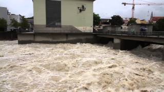 Isar Hochwasser 3 Juni 2013 Freising Moosburg Landshut [upl. by Black]