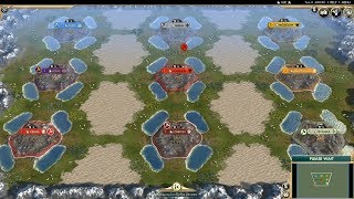 Civ 5 AI Only Timelapse Battle of Castles [upl. by Intruoc]