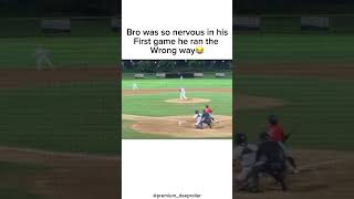 He was moving though😂💀 mlb baseball sports funny fail running run boy nervous anxiety [upl. by Weidman]