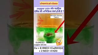 what happend when Copper react with nitric acid reaction of copper and nitric acid chemicalclass [upl. by Neelyam]