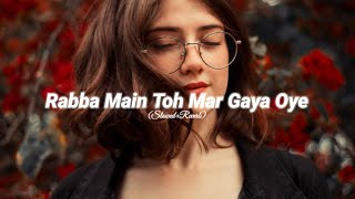 Rabba Main Toh Mar Gaya Oye  Rahat Fateh Ali Khan  SlowedReverb  Lofi song [upl. by Eynobe]