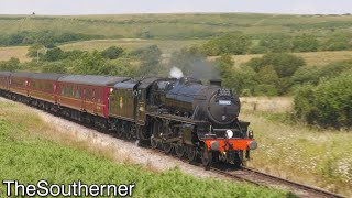 44871 leads the illfated The Swanage Belle 26062024 [upl. by Hubble]