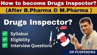 How to prepare for Drμgs Inspector DI  Complete Details  Eligibility Syllabus amp Questions [upl. by Yehtomit]