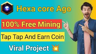 Today new telegram mining bot  Hexacore ago airdrop  Hexacore ago airdrop new update [upl. by Sutphin]