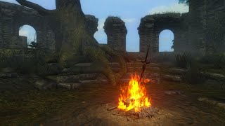 Firelink Shrine Bonfire Dark Souls Gaming Ambience [upl. by Ahtiek894]