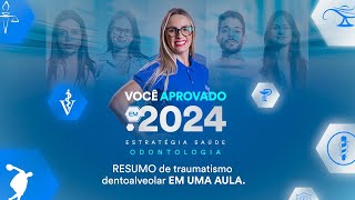 RESUMO de traumatismo dentoalveolar EM UMA AULA  Odontologia [upl. by Adnilg]