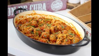 Pasta amp Risotto Tagliatelle met gehaktballetjes en geroosterde paprika [upl. by Ttnerb]