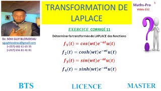 TRANSFORMATION DE LAPLACE 1130 exercice corrigé 11 fonction causale [upl. by Keifer]