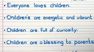 ✍️10 line Essay on Children’s Day  Children’s day Essay  Simple Essay English englishessay [upl. by Abercromby240]