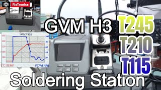 GVM H3 Soldering Station JBC T245 T210 T115 graphics highspeed [upl. by Htenay]