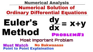 6 Eulers Method  Concept amp Problem2  Numerical Solution of Ordinary Differential Equations [upl. by Notsniw6]