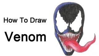 How to Draw Venom SpiderMan [upl. by Noemys]