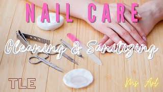 Cleaning and Sanitizing  Nail Care Services  TLE [upl. by Iliak171]