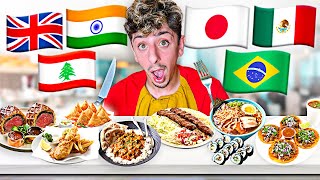 Eating Different Foods from Around the World 🌍 [upl. by Zetnahs]