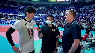 Men VNL 2022 Yuki Ishikawa Post Game Interview Japan Vs Italy [upl. by Cheffetz215]