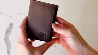 Upgrade your everyday carry with our Stealth Mode Trifold Leather Wallet for Men wallet [upl. by Htiffirg]