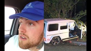 Mac Miller Turns into a TRACK STAR and RUNS home after CRASHING his Mercedes G wagon [upl. by Eli]