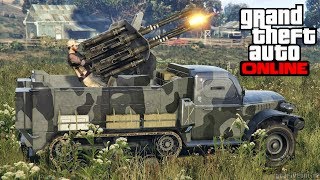 GTA Online Gunrunning Half Track Review  Testing armour weapons customization and performance [upl. by Aiksas341]