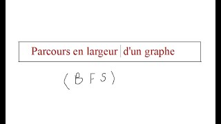 Parcours en largeur dun graphe [upl. by Llednil56]