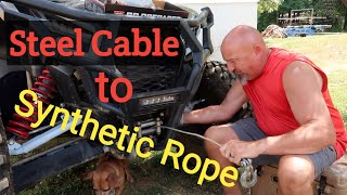 Upgrading the Warn Winch from a Steel Cable to a Synthetic Rope [upl. by Simonette249]