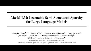 MaskLLM Learnable SemiStructured Sparsity for Large Language Models [upl. by Ahsatan]