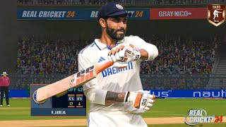 Ravindra Jadeja Celebration of a Century in Rajput Style ⚔️  Real Cricket 24 Gameplay 🔥 [upl. by Koh]