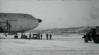 C124 Loading With Elevator in Alaska  January 1954 [upl. by Jenilee]