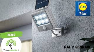 Faro LED solare LIDL PLUS dal 2 gennaio [upl. by Akcinehs]