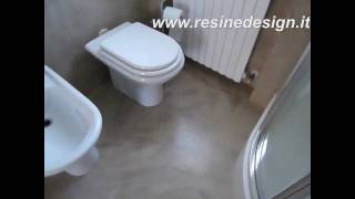 Bagno resina nocciola  pavimento e rivestimento [upl. by Anton]